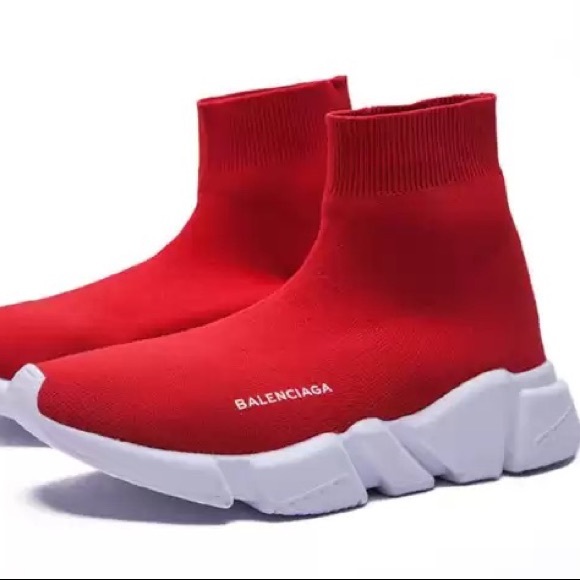 balenciaga red sock shoes